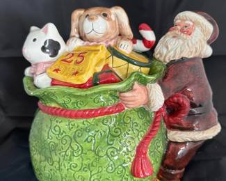 Ceramic Santa with Toy Sack Cookie Jar ($16)