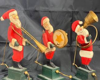 Wooden Santa Band Figurines ($12)