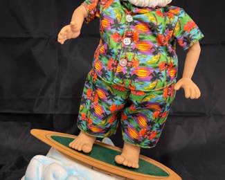 Hawaiian Surfing Santa Figurine ($13)