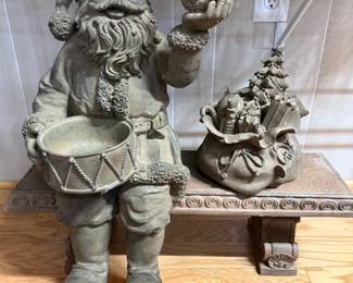 Resin Santa Bench Figure ($60)