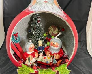 Handpainted Santa Gourd Diorama ($45)