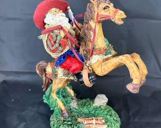 Santa on Rearing Horse Figurine ($8)