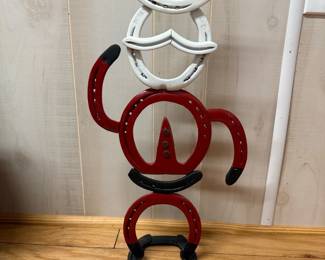 horseshoe metal santa sculpture ($25)