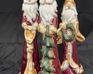 Ceramic Santa Figures Set of 3 ($18)