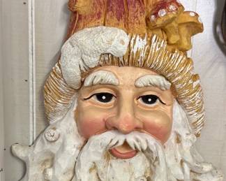Carved Santa Wall Hanging 16in ($10)