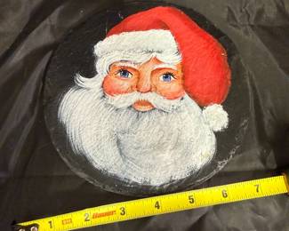 Hand-Painted Santa on Slate ($10)