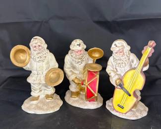 Santa Musician Figurines (3) ($14)