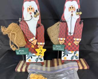 Wooden Santa Countdown Pair ($10)