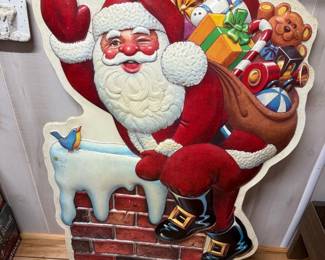 Vintage Lighted Santa Cutout ($65)