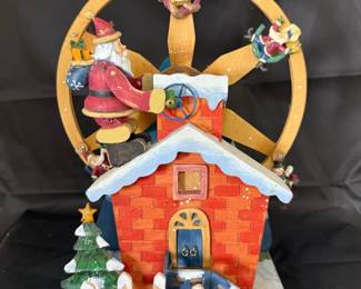 Wooden Santa Ferris Wheel Decoration ($25)