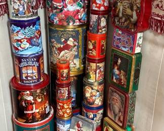 Mixed Santa Holiday Tin Lot ($60)