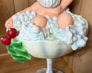 Santa in Bubble Bath Statue ($75)