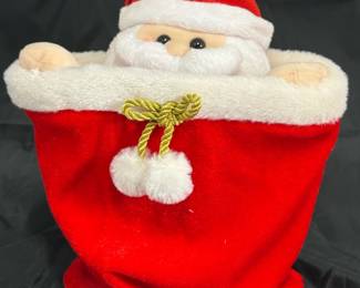 Plush Santa in Red Velvet Sack ($10)