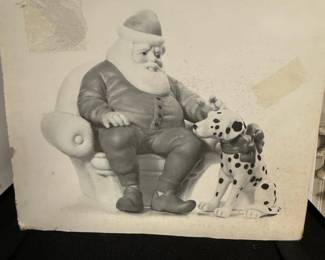 Dept 56 Santa in Chair with Dalmatian ($30)