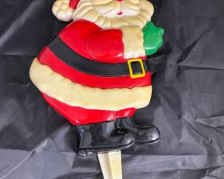 Vintage Plastic Santa Lawn Stake ($8)