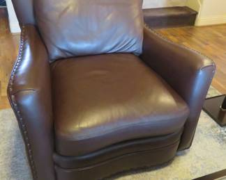 Leather swivel chair
