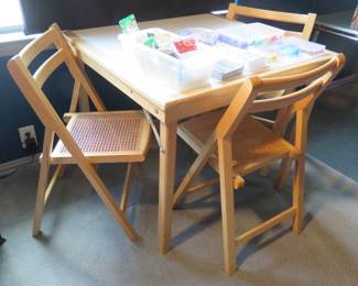 Folding table and chairs