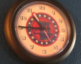 Brooklyn Dodgers wall clock