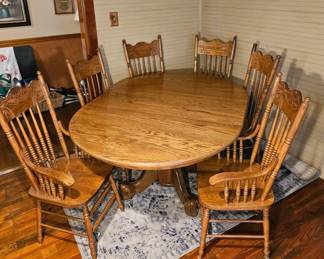 Oak table and chairs