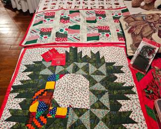 Machine quilted holiday