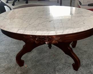 marble top oval coffee table