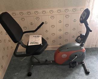 Marcy recumbent exercise bike w/ instuction book.