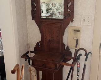 Victorian hall tree