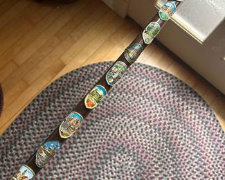 Wanderstick stick/cane w/ 14 stocknagels - 'badges'