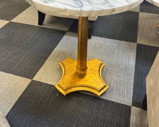 Circa 1960 Hollywood Regency marble top occasional table