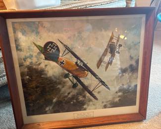 23x20 Framed WWI Eagles Series 1 Artist: J.B. Deneen