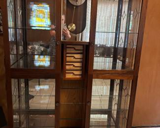Vintage MCM. Custom Made Cabinet w/Pull Down Secret Drawers!