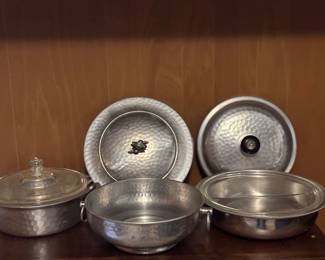 Hammered Aluminum Serving Dishes
