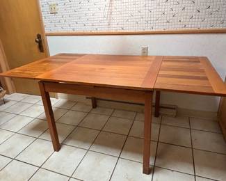 MCM Marked “Danish Made” Table Both sides pull out