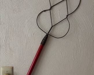 Vintage Metal and Wood Handle Rug Beater