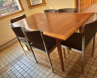 Custom Made MCM Wood Dining Room Table
