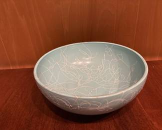 Vintage Art Deco Mint/White Bowl