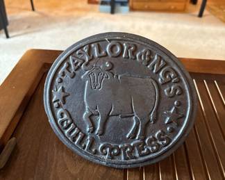 Cast Hamburger Press w/ Wooden Handle
