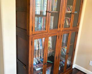 $400 - large glass display case / lawyers cabinet
