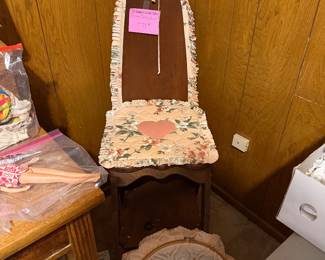 Retro folding ironing board