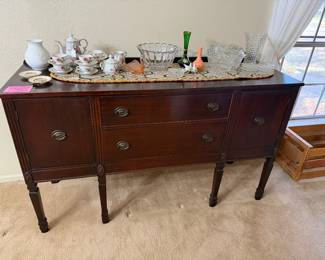 Antique Buffet, Made in Japan Tea set, Crystal, Collectibles