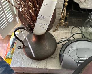 Cooper vase with COA