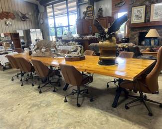 Huge live edge custom made table