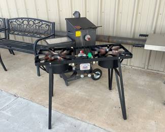 Double burner, fryer