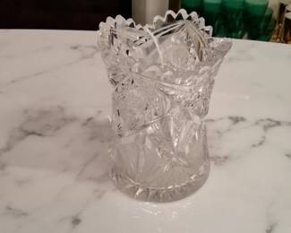 American Brilliant Period Cut Glass Vase