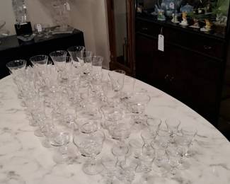 Set of Gorham Crystal First Lady Stemware Glasses
