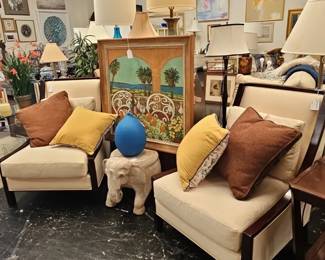 Baker Furniture Contemporary Upholstered Accent Chairs set of