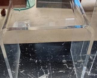 Vintage MidCentury Modern Lucite Waterfall Side Table
