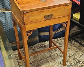 th Century China Trade Camphorwood Lap Desk on Stand c.