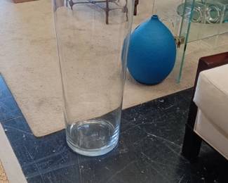 IKEA Tall Cylindrical Glass Floor Vase