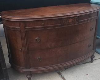 Berkey Gay Mahogany Bow Front Sideboard with Marquetry Inlay